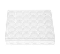 30 Pcs Bead Storage Box, Portable Bead Art Organizer Case, Small Round Container Jars for Storing Earrings, Rings, Beads and Other Mini Things