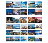 30 PCS Beautiful World Travel Scenery Postcards Artistic Retro Cards Assorted - Global Scenic Landscape