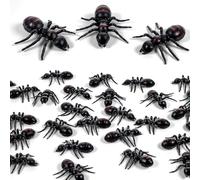 30 PCS Big Plastic Ants, 1.6" Black Ant Realistic, Black Plastic Mock Reptile Insects, Halloween Prank Props for Party Decoration Supplies April Fool's Day Props