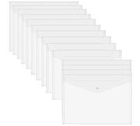 30 Pcs Binder Pouches, Plastic File Holders, See Through Watertight Document Pouches Including Labels, A4 Section Pockets for 3 Ring Binders, Space-Saving Organizers for Paper, Cards, and Further
