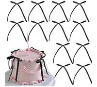 30 Pcs Black Bow Cake Toppers - Coquette Aesthetic Ribbon Decorations For Cupcakes, Supplies Themed Party For Bridal Vintage