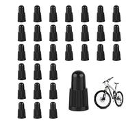 30 Pcs Black Plastic Bike Dust Caps Set, Durable Reusable Presta Valve Caps, Tyre Valve Caps for Mountain Bikes, Road Bikes, Vacuum Tyre Bikes