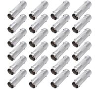 30 PCS BNC Female to Female Connector Coupler RF Coaxial Adapter BNC in Line Adaptor Socket for CCTV Video Security Camera Cable Joining Extension Straight Connector Silver