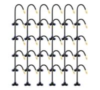30 Pcs Brass Misting Nozzles Tee with 8 Inch Built-in Hose for 6mm Tubing | 360° Rotatable Adjustable Water Mister Nozzle Thread Sprayer for Garden Watering System