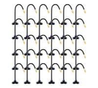 30 Pcs Brass Misting Nozzles Tee with 8 Inch Built-in Hose for 8mm Tubing | 360° Rotatable Adjustable Water Mister Nozzle Thread Sprayer for Garden Watering System