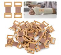 30 Pcs Brown Elastic Bandage Clips, Reusable Bandage Clips with Stretch Metal Clasps, Secure Fastening Clips for Fixing Various Bandages and Gauze, Bandaging Supplies