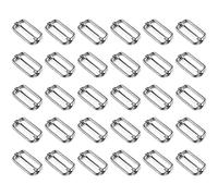 30 Pcs Buckles Set for 40 mm / 1.57" Webbing Strap, 30 x Triglide Sliders, Metal, Silver, Bag Making, Accessories, Straps, DIY, Crafts