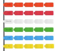 30 Pcs Cable Labels Tags Write On Reusable Cable Cord Wire Labelling Tags Multicolored Handwriting Cables Tag for Computers Cables Organizing Wires Identification Management Large Colorful Nylon