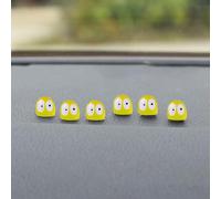 30 Pcs Car Sticker,Cute Mini Anime Car Accessories for Rear View Mirror,Funny Car Decors Dashboard Interior Gifts-Yellow