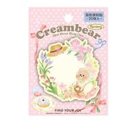 30 Pcs Cartoon Bear Memo Paper Cartoon Note Pad Reminder Notebook Calendar Fridge Flower Memo Pad Set for Writing Sticky Notes
