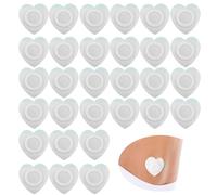30 Pcs Castor Oil Patches,Self-Adhesive Castor Oilbelly Button Patch,Cloth Heart Highly Absorbent Organic Cover Compress No Wash for Belly Button Small Disposable(Oil Not Included)