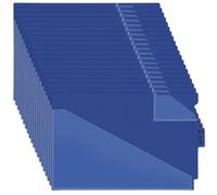 30 PCS Center Tab Poly Out Guides Center Position Tab Vinyl Outguides Plastic File Folders Two Pockets Letter Size Project Folders Clear Front Documents Holder for Home School Office Medical Supplies