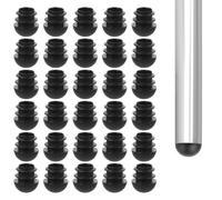 30 PCS Chair Leg Caps Rubber Chairs Leg Bottom Sleeves Furniture Floor Protectors Round Black Cap for Hardwood Floors Prevent Scratches No Noise, 5/8 Inch (16mm)