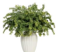 30 Pcs Christmas Artificial Pine Branches,33cm Real Touch Faux Greenery Stem Fake Cedar Pine Picks Green Needles Sprigs for Vase Filler DIY Crafts Garland Wreath Xmas Indoor Outdoor Home Decor (30)