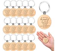 30 Pcs Christmas Thank You Gift for Women May You Be Proud of the Work You Do Sign Appreciation Gift Wooden Keyring Employee Inspirational Keychain for Coworker Nurse Teacher Volunteer Social Worker,