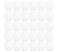 30 PCS Clear Acrylic Place Cards Round Seat Cards Wedding Table Number Holders Business Card Plates for Reception