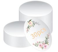 30 Pcs Clear Acrylic Sheets, 4 InchAcrylic Blanks Circles, Round Acrylic Discs, Transparent Panel Circle Sheets Signs for Picture Frame Painting DIY Crafts Display Stand Projects