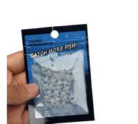 30 Pcs Clear Fishing Beads 3 Way Connector Double Cross Hole Beads Rigging Saltwater Fishing Accessories Fishing Group Tie Hook Branch Beads