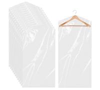 30 Pcs Clear Garment Cover 47 Inch Plastic Garment Bags for Hanging Clothes Dry Cleaning Bags Transparent Dust-proof Storage Covers for Skirt Coat Suit Shirt Jacket