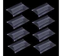 30 Pcs Clear Plastic Pillow Boxes Small PVC Gift Boxes Present Packaging Boxes Party Favor Boxes Mini Gift Card Holders for Wedding Birthday 140 x 90 x 30mm