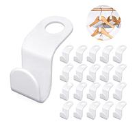 30 Pcs Clothes Hanger Connector Hooks, Space Saving Clothes Hook Multi-Layer Stackable Hanger for Wardrobe Cabinets Clothes Organiser, White