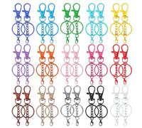 30 Pcs Colorful Lobster Clasps Swivel Snap Hook with Key Rings Snap Hooks Key Chain Clip Hooks Large Lobster Claw Clasps Keychain Hooks for DIY Crafts, Jewelry Making, and Art Projects