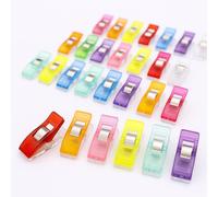 30 PCS Colourful Sewing Clips for Quilting, Fabric Holding, Craft Projects - Plastic Pegs with Marked Base - Multi-Layer Grip, Ideal for Patchwork, Hemming, Binding, Sewing Machine Use, Embroidery