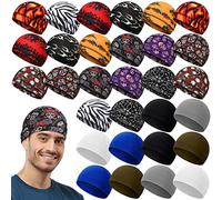 30 Pcs Cooling Skull Cap Bulk Helmet Liner Hard Hat Liner Sweat Wicking Beanie Head Wrap for Men Women Cycling Running Sport, As the Pictures Shown, One size