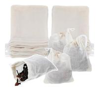 30 Pcs Cotton Muslin Drawstring Bags, Reusable Small Spice Bags, 8x10 cm Mesh Bag for Cooking, Soaking Medicinal Liquor, Tea and Coffee, Filter Spices Storage