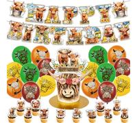 30 PCS Cow Birthday Party Decorations Kit, CowBirthday Party Decorations, Big Mouth Theme Decoration Cartoon Balloon, Cartoon Animal Theme Party Supplies