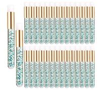 30 Pcs Crystal Lash Shampoo Brushes- Eyelash Cleaning Brush Soft Makeup Brushes for Eyelash Extensions Cleansing,Nose Pore Deep Cleaning Brush(Dark Green)
