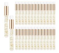30 Pcs Crystal Lash Shampoo Brushes- Eyelash Cleaning Brush Soft Makeup Brushes for Eyelash Extensions Cleansing,Nose Pore Deep Cleaning Brush(Gold)