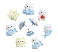 30 pcs Cute Cartoon Cat Push Pins Interesting Cat Drawing Pinss Decorative Thumb Tacks Note Memo Map for Bulletin Board,Photos Wallfor, Cork Board，Office Supplies Push Pins(Blue Cat)
