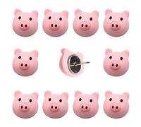 30 pcs Decorative Push Pins Pink Little Pig Resin Handmade Cute Thumbtack Paper Map Marker Picture Memo Note Drawing Pin Decorative Nail Cork Board Office Accessories(Pig)