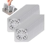 30 Pcs Disposable Shower Drain Hair Catcher, Shower Drain Cover, Sink Strainer Protector, Floor Drain Covers Mesh Stickers, Hair Trap Filters for Bathroom, Kitchen, Laundry, Bathtub 10 × 10CM