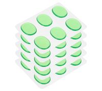 30 Pcs Drum Dampeners Gel Pads Silicone Mute Pads Drum Silencers Drum Dampeners Moon Gels Green 30x25x3mm for Drums Cymbals Tone Control