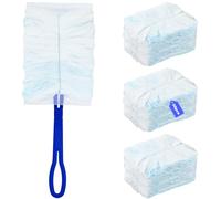 30 Pcs Dust Magnet Refills Fluffy Duster Refills Flash Dust Magnet for Cleannin Electrostatic Dust Removal for Cleaning Dust Hair Dirt (1 Handle Included)