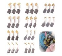 30 PCS Electric Motor Carbon Brushes Kit, 10 Sizes for Power Tools, Angle Grinders, Electric Hammer Drills, Comprehensive Carbon Brush Holder Repair Set Materials