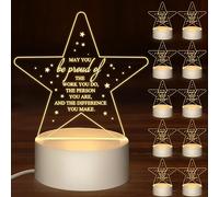 30 Pcs Employee Appreciation Gifts for Teacher Back to School Acrylic LED Night Light May You Be Proud The Work Team Thank You Gifts for Volunteer Housekeeping Week Social Worker(Star)