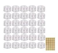 30 Pcs Empty Cosmetic Jars, 5ml Sample Pots Bottles with Clear Lids,Small Travel Sample Pots with Lids, Mini Sample Container for Makeup