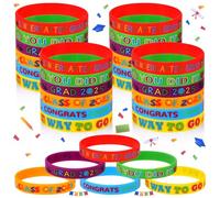 30 Pcs End of Term School Leavers Gifts Pre K Graduation Gift Class of 2025 Kindergarten Graduation Rubber Wristbands Pre K Silicone Bracelets Preschool Graduate Grad Gifts for Students from Teachers