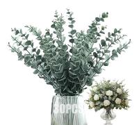 30 Pcs Eucalyptus Stems,15”Artificial Greenery Foliage, Real Touch Artificial Foliage, Fade-Resistant and Reusable Green Foliage for Wedding Centerpiece, Floral Bouquet & Home Decoration (Green)