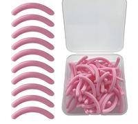 30 Pcs Eyelash Curler Refills, Black Eyelash Rubber Curler Refill Universal Silicone Eyelashes Replacement Pads for Most Eyelashes Curlers with Box (Pink)