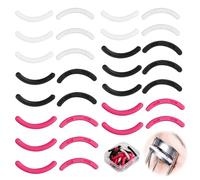 30 Pcs Eyelash Curler Refills Compatible with revlon, 2025 Eyelash Curler Pads,Silicone Lash Curler Refill Pads Compatible with revlon a High Transparent Storage Box (3 Color)
