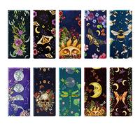 30 Pcs Fantasy Magnetic Bookmarks, Tarot Magnet Page Markers Skull Witch Magnet Bookmark Clips Magnetic Page Clips Assorted Bookmarks for School Students Teachers Reading Supplies (3.94 x 1.18 in)