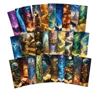 30 PCS Fantasy Reading Oil Painting Bookmarks, Literary Art Paper Book Marks, Colorful Creative Book Accessories, Great Gifts for Book Lovers Woman & Man, Students Reading Fans Reading Lovers