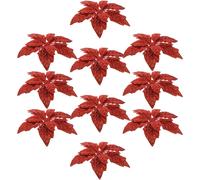 30 Pcs Faux Poinsettia Artificial Flowers Christmas Decorations