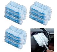 30 PCS Flash Dust Magnet Refills, Disposable Duster Heads Heavy Duty Multi Surface Duster Replacement with 1 Extra Handle for Cleaning Furniture, Blinds, Ceiling Fans and Car