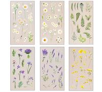 30 PCS Flower Stickers Floral Plant Sticker Daisy Sticker Waterproof Flower Stickers for Water Bottles Laptop Luggage Notebook DIY Crafts Scrapbook Wall Window Party Decoration