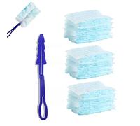 30 PCS Fluffy Duster Refills Flash Dust Magnet Duster Refills with 1 Blue Handle Flash Dust Magnet Refills Disposable Electrostatic Duster for Cleaning for Cleaning Dust Dirt Hair Keyboard Blinds Car
